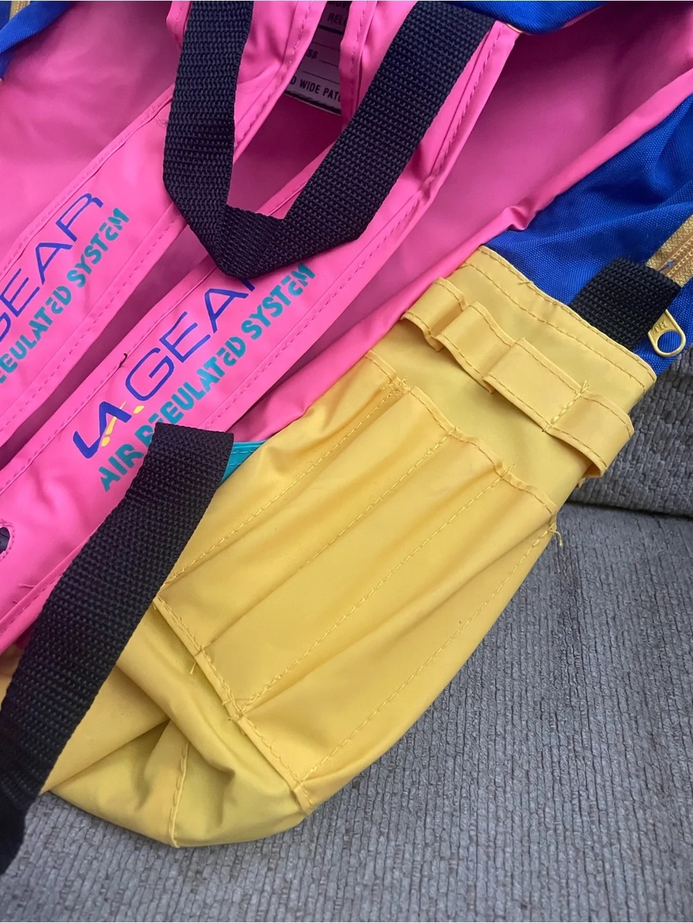 Vintage 1992 NWT Deadstock LA Gear “Air Regulator” Colorblock Pump Backpack